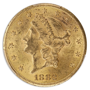 1882-CC $20 Liberty PCGS MS62 CAC