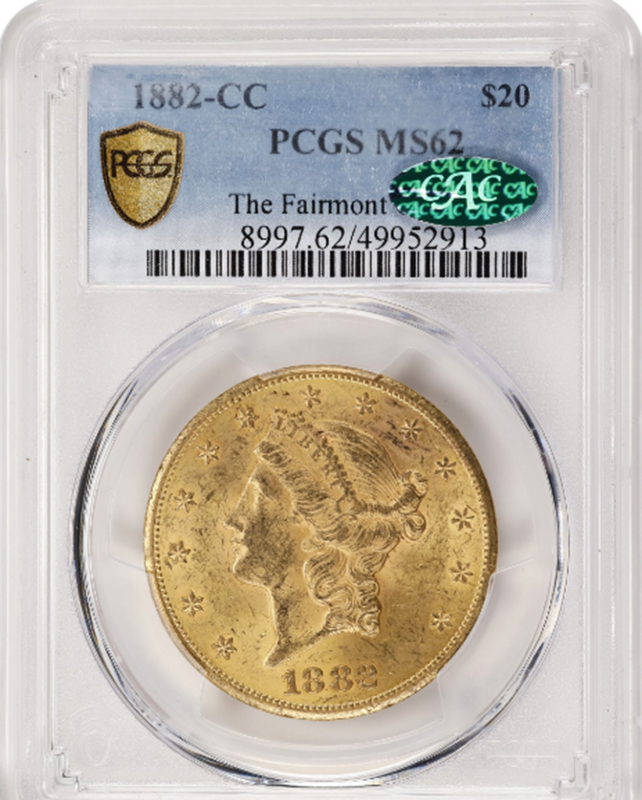 1882-CC $20 Liberty PCGS MS62 CAC