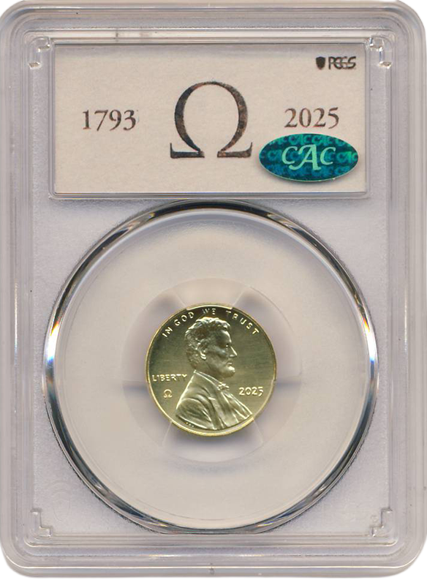 2025 1C Omega Privy 24-Karat Gold Lincoln Cent PCGS MS69 #155 2025 1C Omega Privy 24-Karat Gold Lincoln Cent PCGS MS69 #155