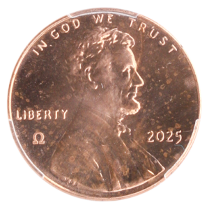 2025 Omega Lincoln Cent #155 PCGS MS64RD