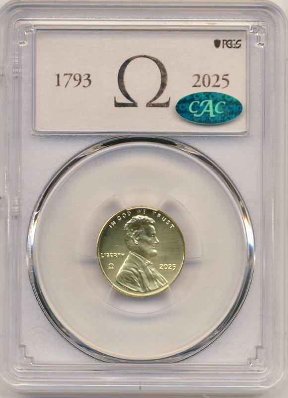2025 1C Omega Privy Gold 24-Karat PCGS MS69 CAC #81 2025 1C Omega Privy Gold 24-Karat PCGS MS69 CAC #81