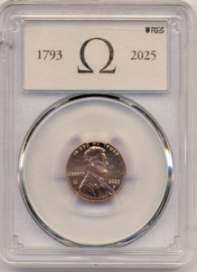 2025-D 1C Omega Privy Lincoln Cent PCGS MS65 RD #81