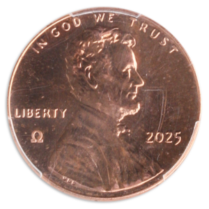 2025 Omega Lincoln Cent #16 PCGS MS64RD CAC