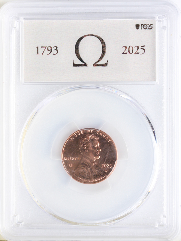 2025-D Omega Lincoln Cent #16 PCGS MS66RD