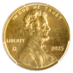 2025 Omega Lincoln Cent Gold #44 PCGS MS69 CAC