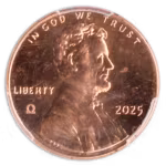 2025 Omega Lincoln Cent #44 PCGS MS64RD CAC