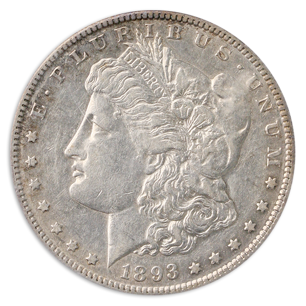 1893-S Morgan $1 PCGS AU50 CAC 1893-S Morgan $1 PCGS AU50 CAC