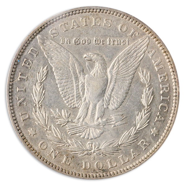 1893-S Morgan $1 PCGS AU50 CAC 1893-S Morgan $1 PCGS AU50 CAC
