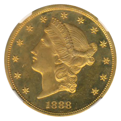 1888 $20 Liberty Head Double Eagle NGC PR62 Cameo CAC 1888 $20 Liberty Head Double Eagle NGC PR62 Cameo CAC