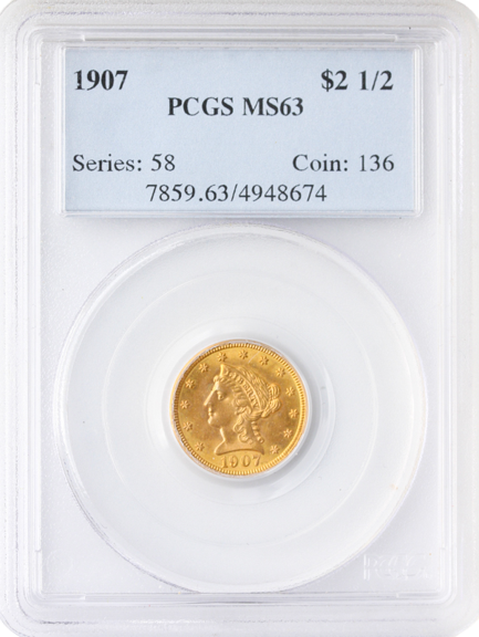 $2 1/2 LIBERTY 1907 $2 1/2 LIBERTY 1907