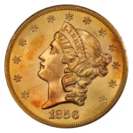 1856-S $20 Liberty SSCA PCGS MS63 CAC