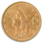 $20 LIBERTY 1865-S BR J P