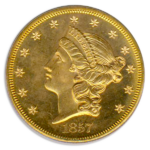 1857-S $20 Liberty SSCA PCGS MS64 PROOF LIKE