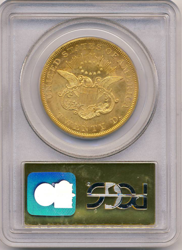 1857-S $20 Liberty SSCA PCGS MS64 PROOF LIKE 1857-S $20 Liberty SSCA PCGS MS64 PROOF LIKE