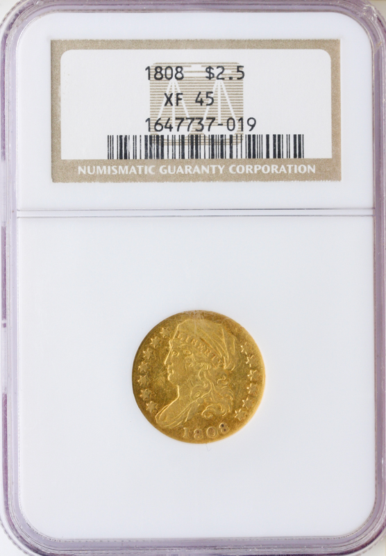 1808 $2 1/2 Capped BUst NGC XF45 1808 $2 1/2 Capped BUst NGC XF45