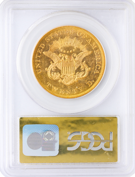1857-S $20 Liberty SSCA PCGS MS61 CAC PROOF LIKE 1857-S $20 Liberty SSCA PCGS MS61 CAC PROOF LIKE