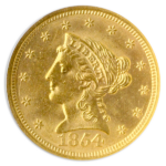 1854 $2.50 Liberty NGC MS64