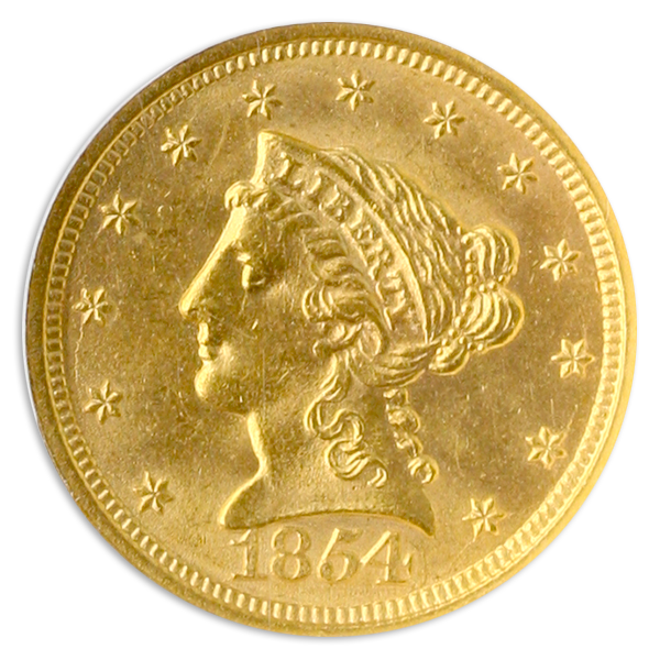1854 $2.50 Liberty NGC MS64 1854 $2.50 Liberty NGC MS64