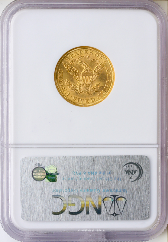 1908 $5 Liberty NGC MS66