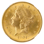 1904 $20 Liberty NGC MS66 CAC