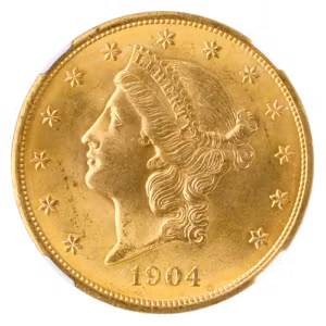 1904 $20 Liberty NGC MS66 CAC