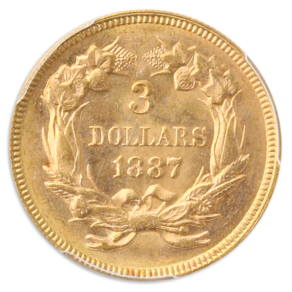 $3 Indian 1887 $3 Indian 1887