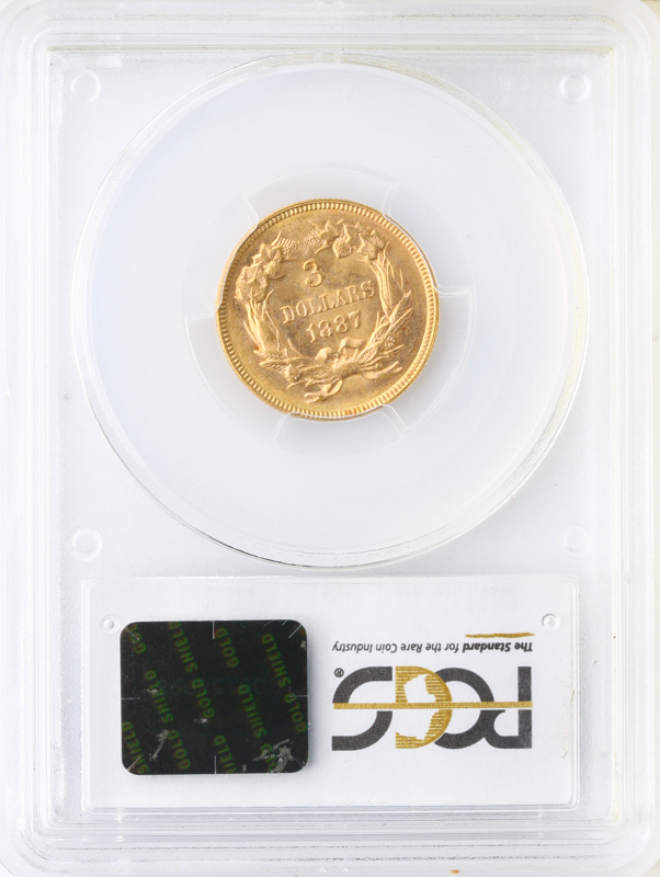 $3 Indian 1887 $3 Indian 1887