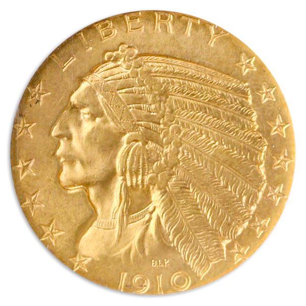 1910-S $5 Indian Head Half Eagle NGC MS64 1910-S $5 Indian Head Half Eagle NGC MS64