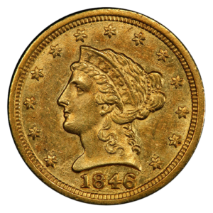 1846-C $2.50 Liberty PCGS MS61 CAC