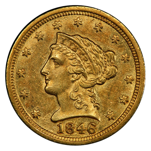 1846-C $2.50 Liberty PCGS MS61 CAC 1846-C $2.50 Liberty PCGS MS61 CAC
