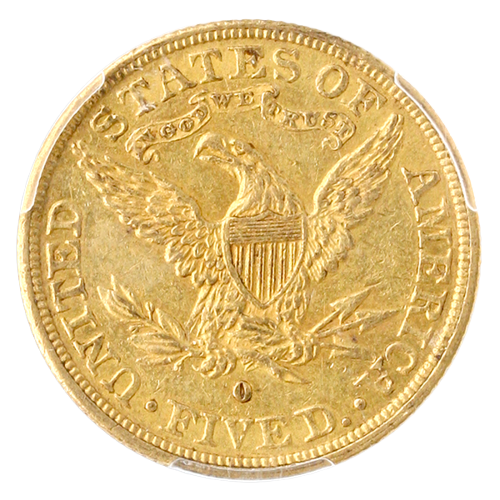 1892-O $5 Liberty PCGS AU58 CAC
