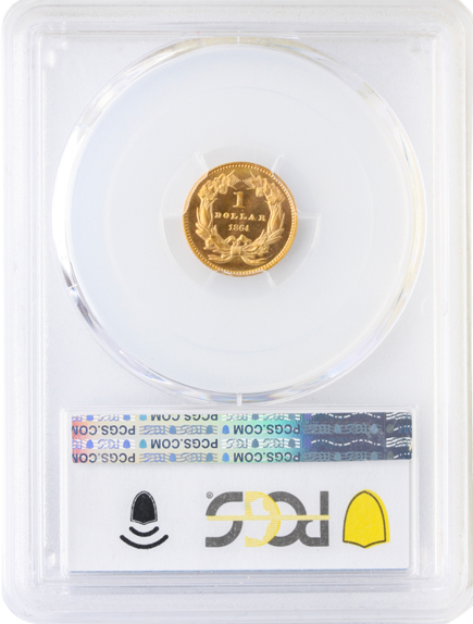$1 GOLD 1864 PCGS $1 GOLD 1864 PCGS