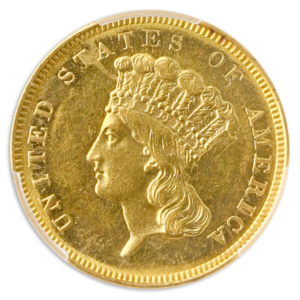 1854-O $3 Indian Princess PCGS MS61 CAC